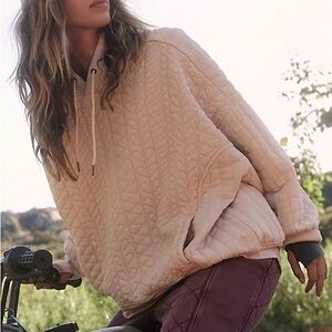 Free People Sprint to the Finish Quilted Hoodie